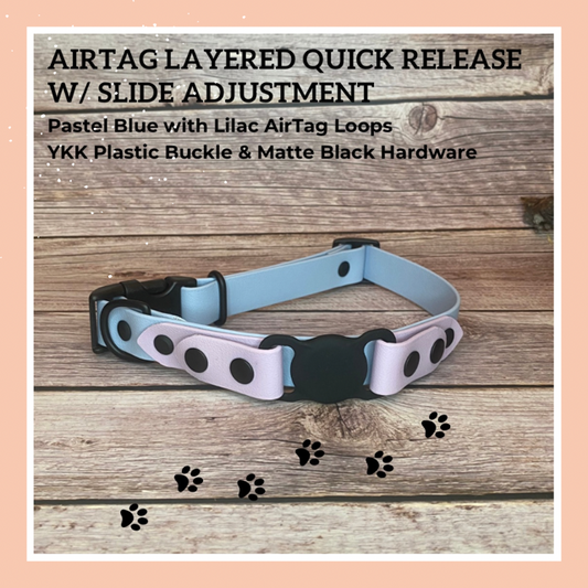 AirTag Layered Quick Release Collar w/ Slide Adjustment